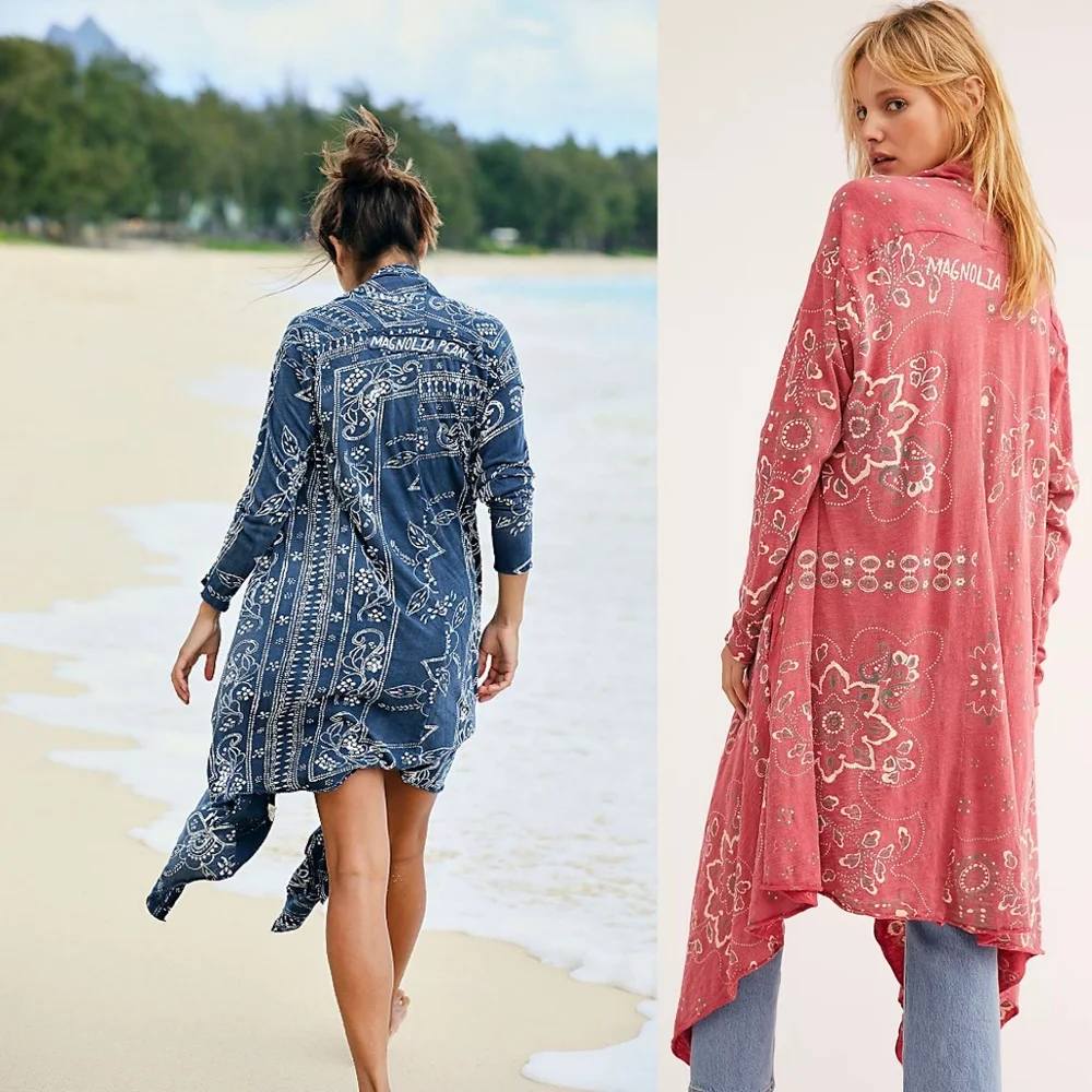 New magnolia pearl stargazer cardi purple pink bandana cardigan OS Karesa ithaca - Picture 5 of 16